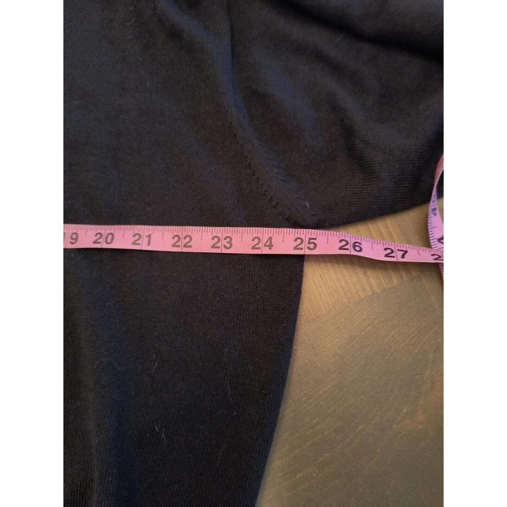 Belford 100% Extra Fine Merino Wool V-neck Long Sleeve Black Sweater Men's Sz L